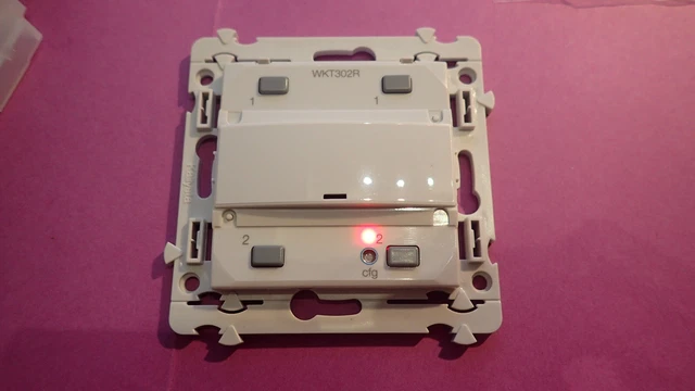 HAGER TEBIS WKT302R Kallysta KNX - Bouton Poussoir 2 entrées RADIO sans FIL 2