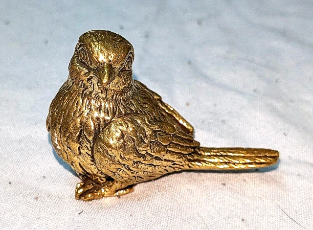 SPARROW GOLD LUSTRE Vintage Bird Antique Victorian Ornament Old