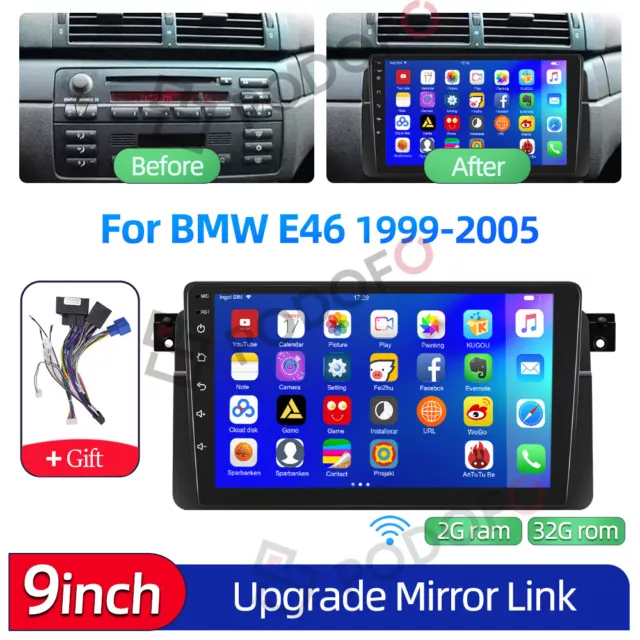 For BMW 3-series E46 1998-2006 GPS Head Unit Android 11 2G+32G Car Stereo Radio