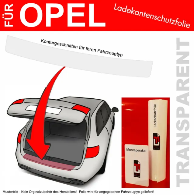 Lackschutzfolie Ladekantenschutz für Opel Zafira C Tourer 2012-2019 Transparent