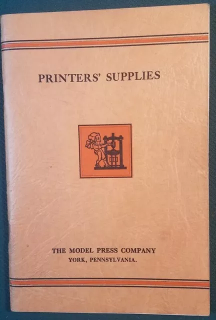 c1935 Printers' Supplies Catalog The Model Press Company York, PA