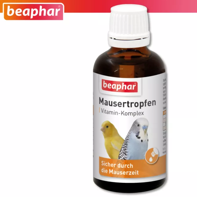 Beaphar 50 ML Mausertropfen Perruche Oiseaux Vitamine Supplémentaires Nutrition