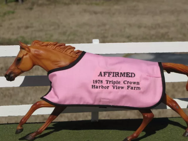 AFFIRMED TB embroidered blanket Breyer thoroughbred race horse TRIPLE CROWN