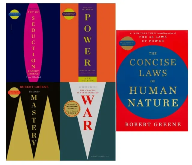 Robert Greene 5Book Set Concise Power,Mastery,Seduction,WAR,human nature mini sz