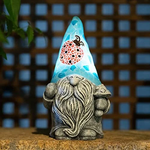 Suyorpe Garden Gnome Statue - Resin Gnomes Figurine -Outdoor Decorations