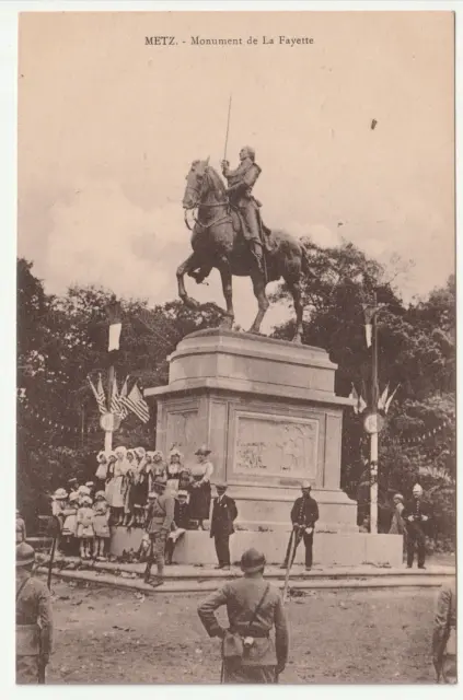 METZ - Moselle - CPA 57 - Militaire - Statue de La Fayette