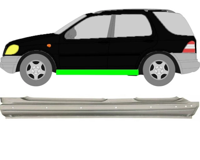 THE BEST DAY Cache Remorquage Arrière Pour Mercedes ML W163 1998-2005 - Noir ABS, Remplacement Direct