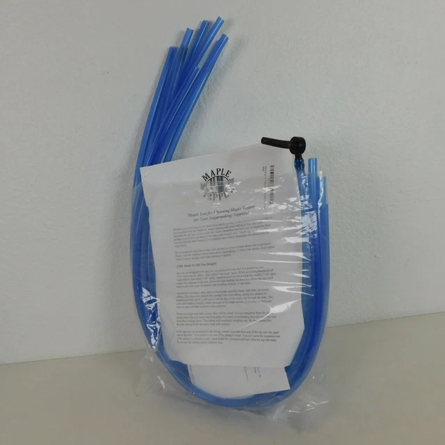 Maple Tapper Syrup Kit Includes 8 Taps 8 Blue Hoses 1 Filter Instructions Open