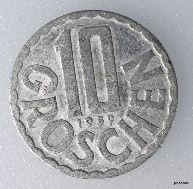 Austria 10 Groschen 1959, Imperial Eagle, Coin KM# 2878 Inv#A398