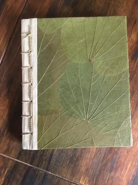 Leaf Covered Hand Made Paper Notebook