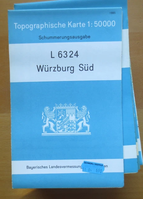 r1-1) Topographische Karte 1 : 50000  Würzburg Süd    L 6324