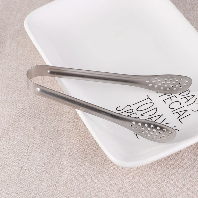 4 Pcs Food Serving Tongs Cooking Clamp Cupcakes Stainless Steel