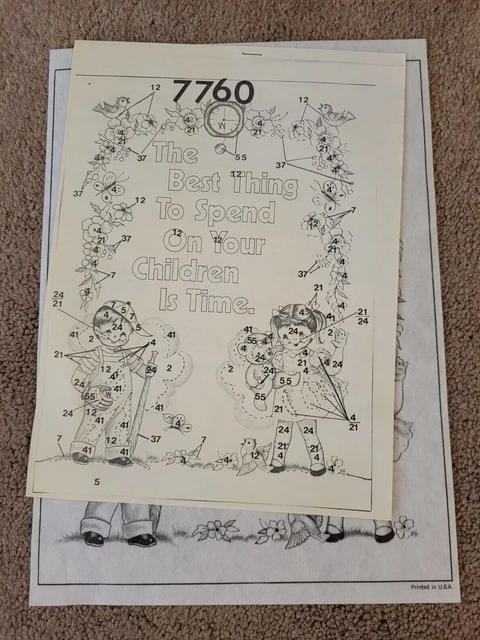 Gráfico TRI CHEM MUESTRADOR DE TIEMPO DE GASTO 7760 Cuadro para pintar 13"" x 9"" Niños 1982