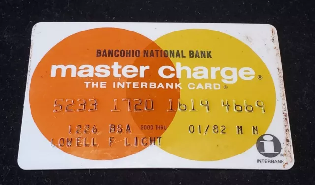 BANCOHIO NATIONAL BANK MasterCharge exp 1982~ Our item # cc728