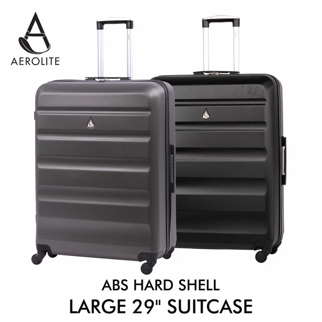 Aerolite Large 29" 4 Wheel ABS Hard Shell Checked Check In Hold Lugagge Suitcase