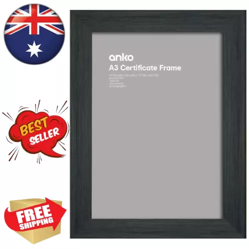 Certificate Frame - A3, Black Photo Picture Frame Art Work Display Frame*