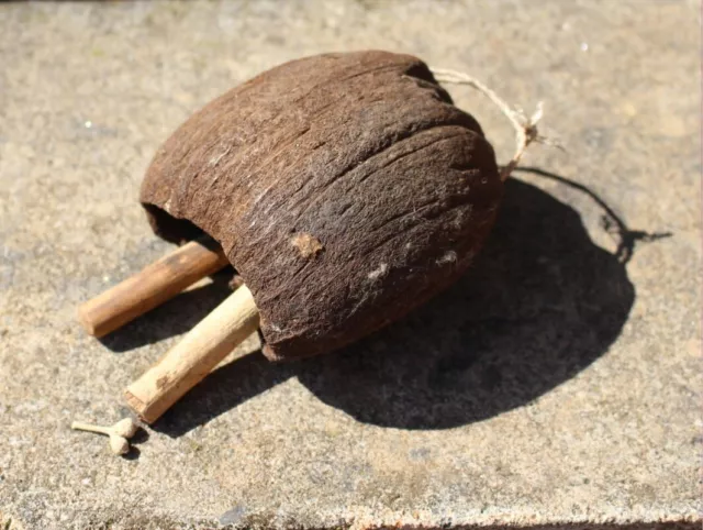 Primitive antique wooden african tribal bell masai-samburu-pokot-turkana kenya