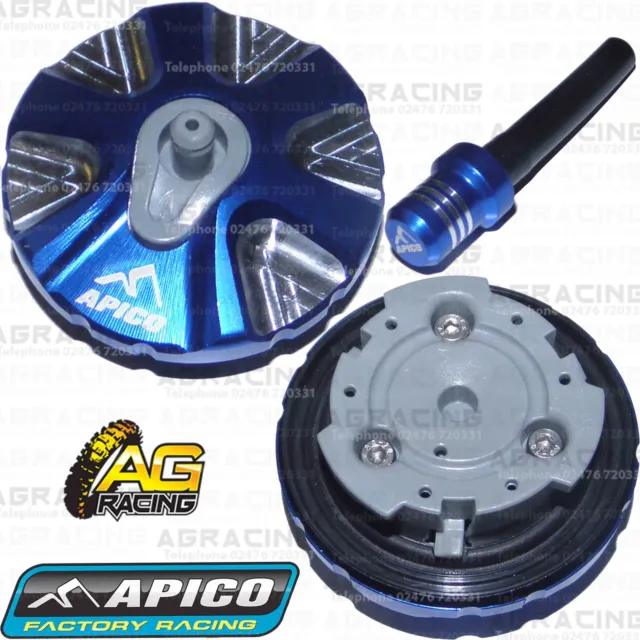 Apico Blue Alloy Fuel Cap Vent Pipe For Husqvarna TE 125 2016 Motocross Enduro