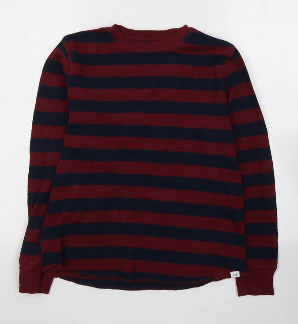 Felpa pullover in cotone rosso a righe Gap Boys taglia XL pullover