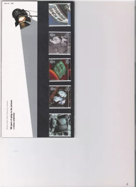 1996 Royal Mail Presentation Pack Centenary Of Cinema Mint Decimal Stamps
