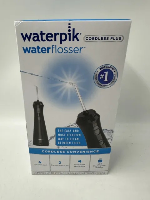 Waterpik Cordless Plus USB Rechargeable Water Flosser- Black -WP-492UK