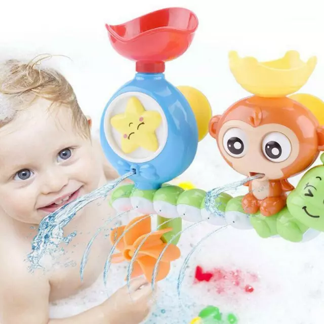 🦜Baby Kids Bath Toys Waterfall Bathtub Showers Bathing Funny Cute Suction Cup