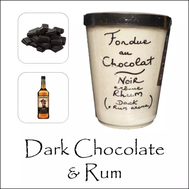 Luxury Chocolate Fondue Aux Anysetiers du Roy Dark Chocolate & Rum liquor flavor