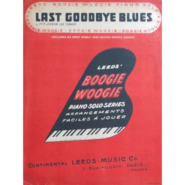 JOHNSON Pete TURNER Joe Last Goodbye Blues Piano 1945