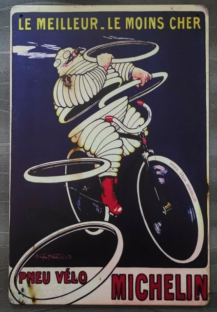 Plaque Métal Rétro Michelin Moto 20x30 Cm - Déco Vintage Pour Mur Garage Ou Salon 886057