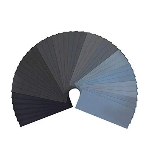 Lot de 42 Papier de Verre LANHU Papier Abrasif 23 x 9.3cm à Sec à l'Eau 120/2...