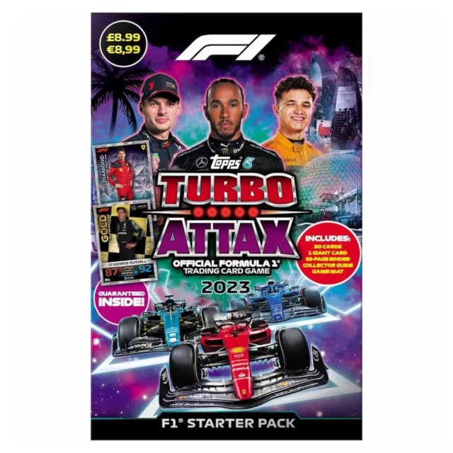 Topps Turbo Attax Formule 1 2023, Trading Cartes - Kit de Démarrage