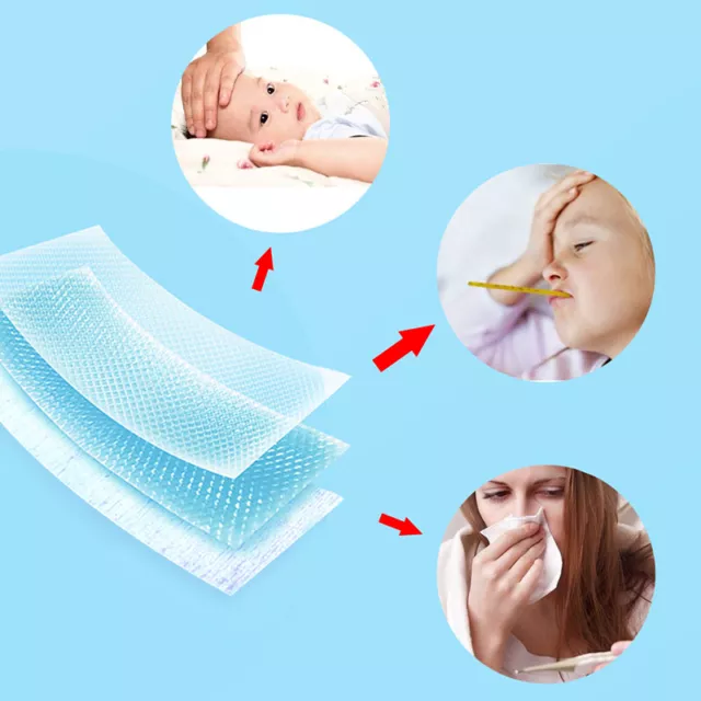 10Pcs/bag Pain Relief Baby Fever Patch Bring Fever Down Cooling Gel for HeadacFM