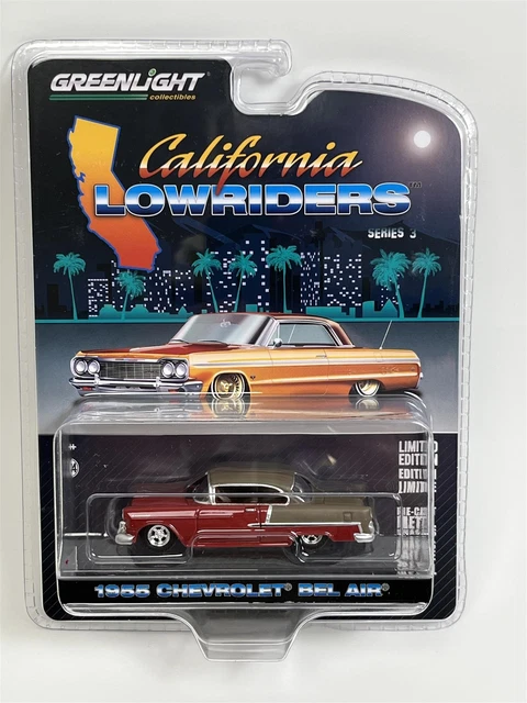 Voiture Miniature 1/64 Chevrolet Bel Air 57 Verte - CarTuned Lowriders Avec LEDs