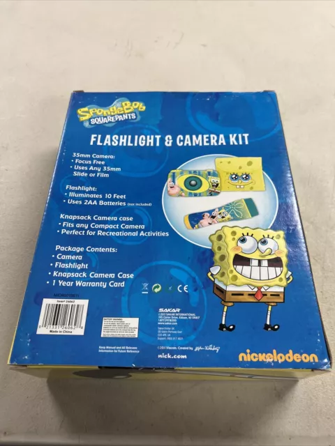 SPONGEBOB SQUAREPANTS Flashlight & Camera Kit | 35mm Reusable Nickelodeon Rare! 2