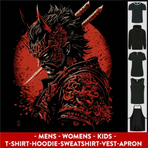 Bushido Samurai Devil Warrior Fantasy Uomo Donna Bambini Unisex