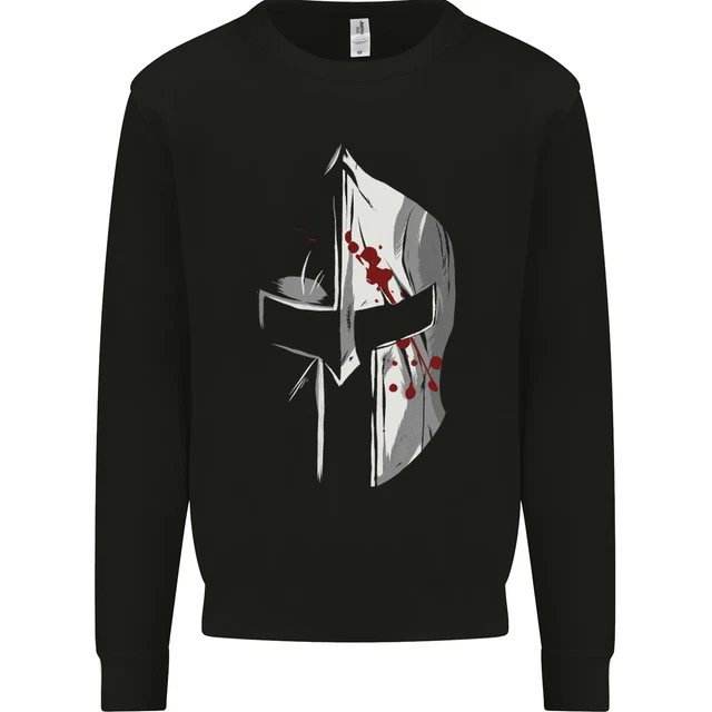 Gym Training Top Spartan Helmet MMA Mens Sweatshirt Jumper