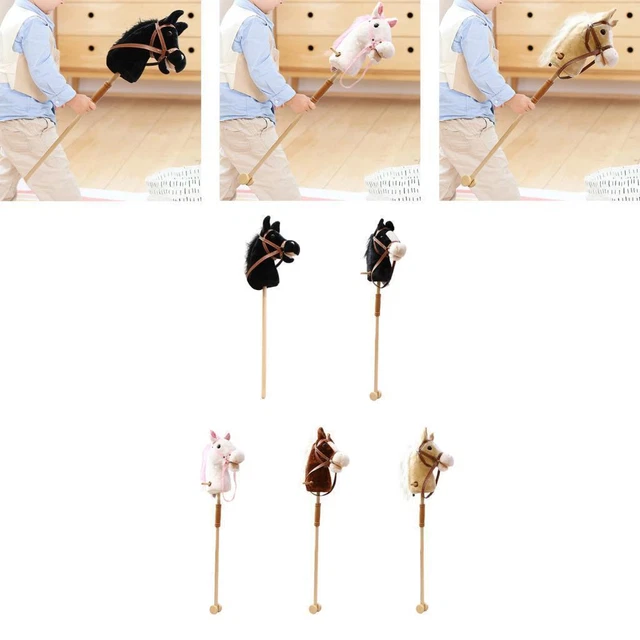 Cheval à Bâton Folpus Avec Sons Réalistes - Jouet Éducatif Équilibre Pour Enfants 3+ Ans - Peluche 90cm