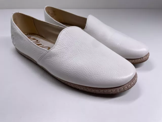 Sam Edelman Shoes Womens 10 M White Everie Loafer Leather Slip On Casual Comfort