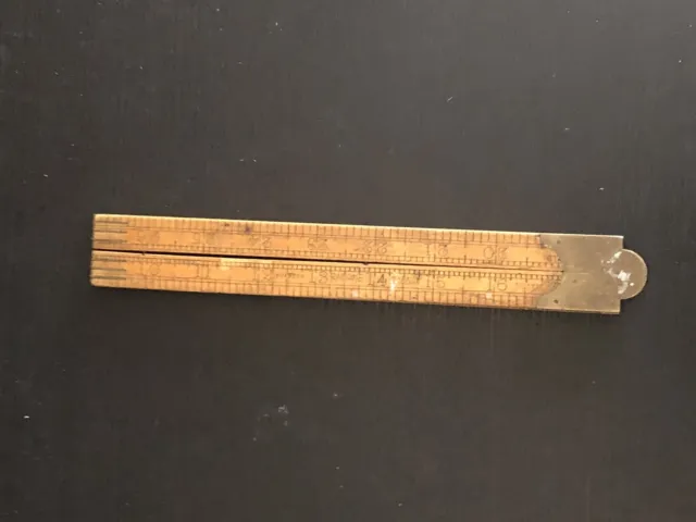 Vintage Rabone Folding Wooden  Ruler .  4