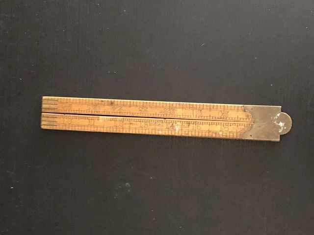 Vintage Rabone Folding Wooden  Ruler .  4
