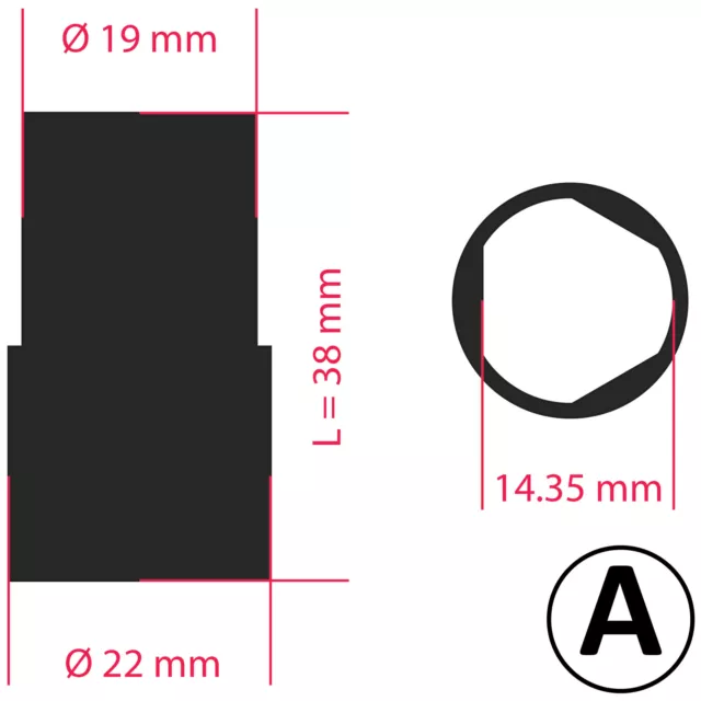 Jeu de douilles 1/2" pour pompes à injection Diesel Bosch VP37 gasoil VE VP 2