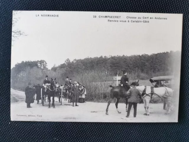 CPA 61 CHAMPSECRET - Chasse au Cerf en Andaines