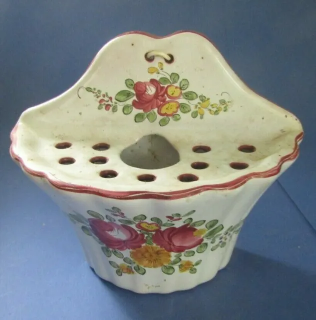 Vase Antik 19eme Steingut Polychrom Von Moustiers? Guter Zustand