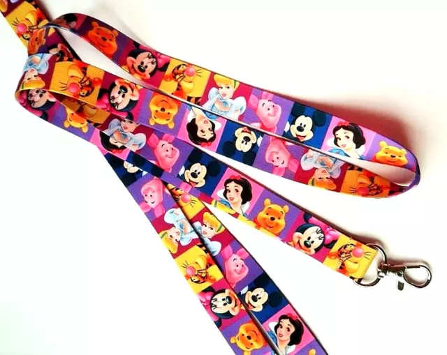 Disney Characters Lanyard Neck Strap id holder, pin trading