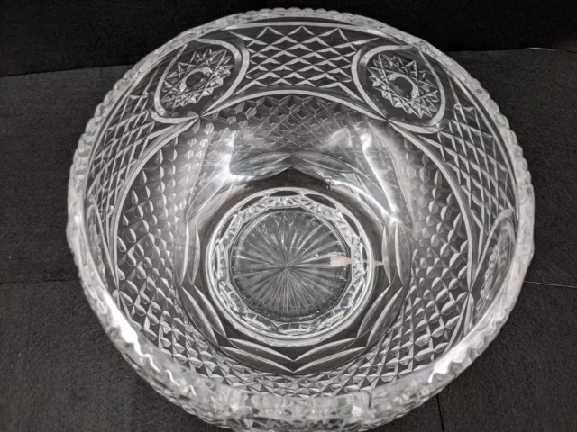 Tyrone Irish Crystal Armagh Cut Crystal Footed Bowl Star With Box 3