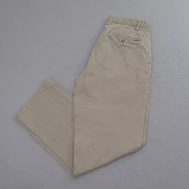 Polo Ralph Lauren Mens Relaxed Fit Chino Pants Size 30 x 32 Beige Flat Front