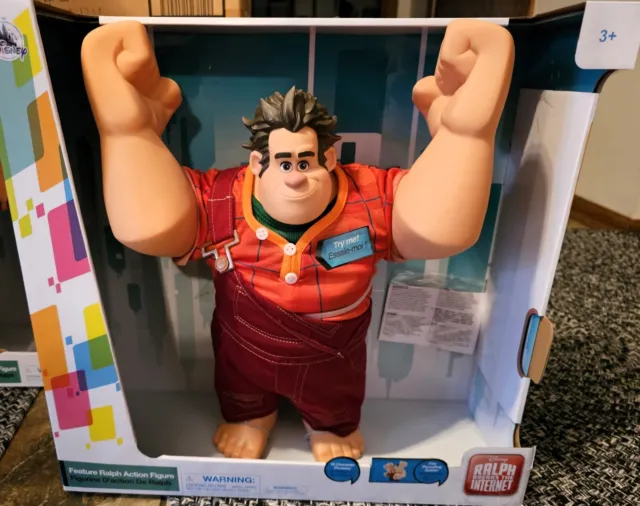 Disney Store Exclusive Wreck it Ralph Fist Pounding Talking 15" Action Figure