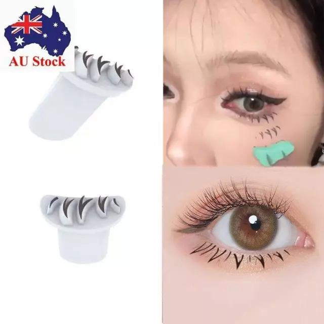 DIY Silicone Eyelash Stamps Tool False Eyelash Eyeliner Seal for 1 Pairs