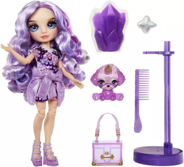 Rainbow High Fashion Doll with Slime & Pet - Violet (Purple) - 28 cm Shimmer Dol 3
