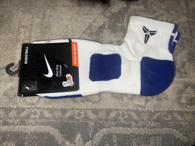 Nike Elite Basketball Low Cut Socks sz Large MENS 8-13 Kobe Bryant White Purple Nike Elite Basketball Low Cut Socks sz Large MENS 8-13 Kobe Bryant White Purple